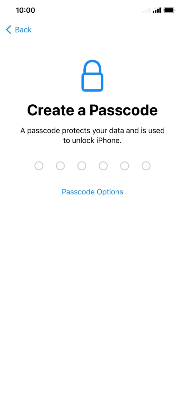 Press Passcode Options. Press Passcode Options.