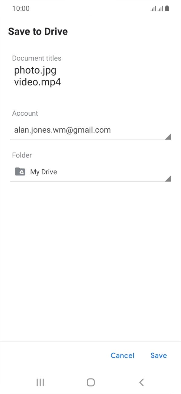 Press the field below 'Folder' and go to the required folder. Press the field below 'Folder' and go to the required folder.
