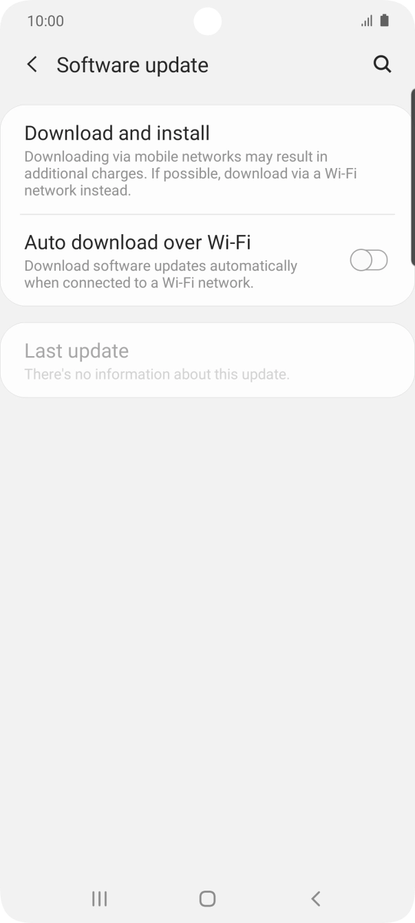 Press Download and install. If a new software version is available, it's displayed. Follow the instructions on the screen to update the phone software.