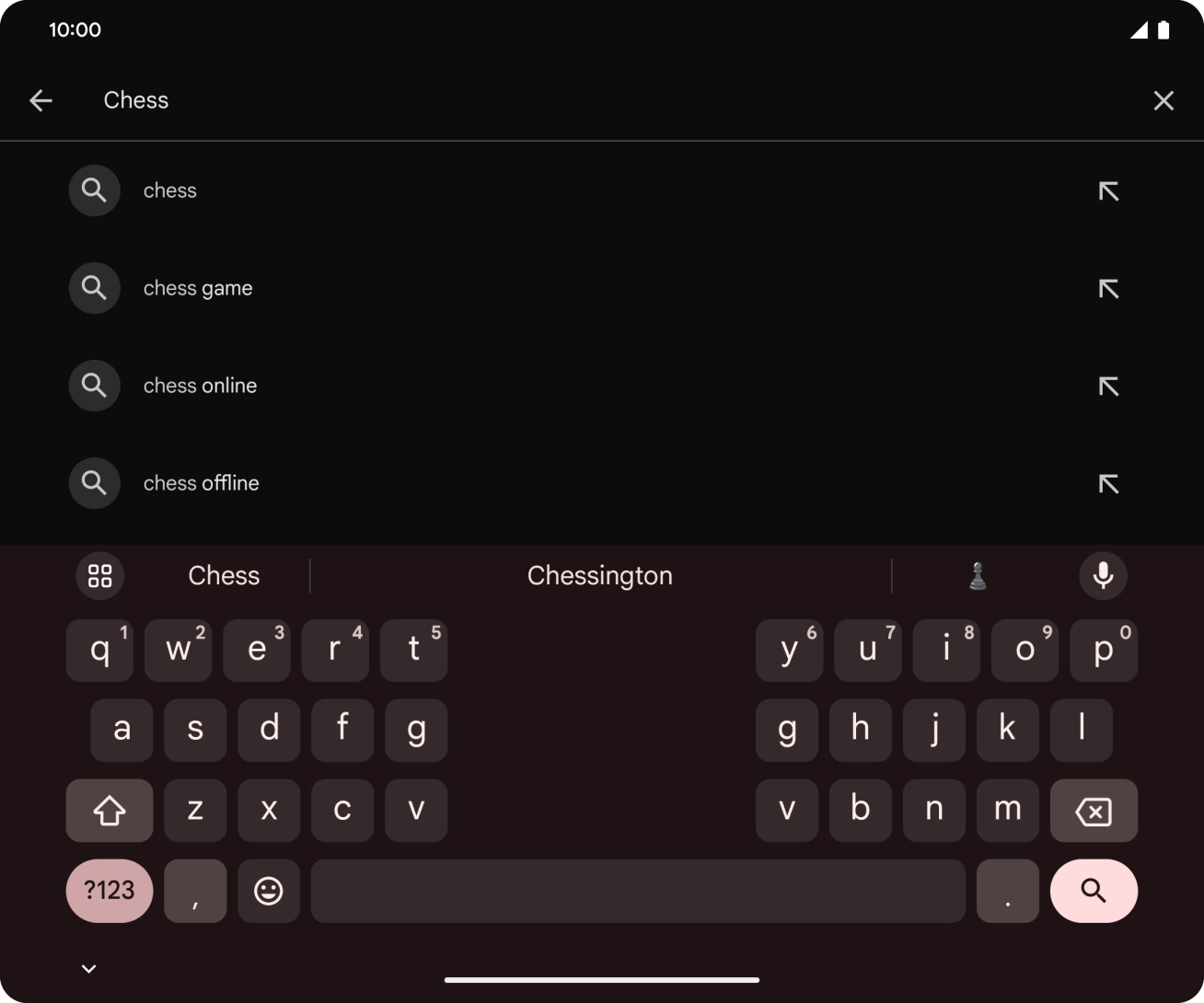 Key in the name or subject of the required app and press the search icon.