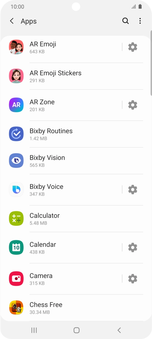 Press the required app.