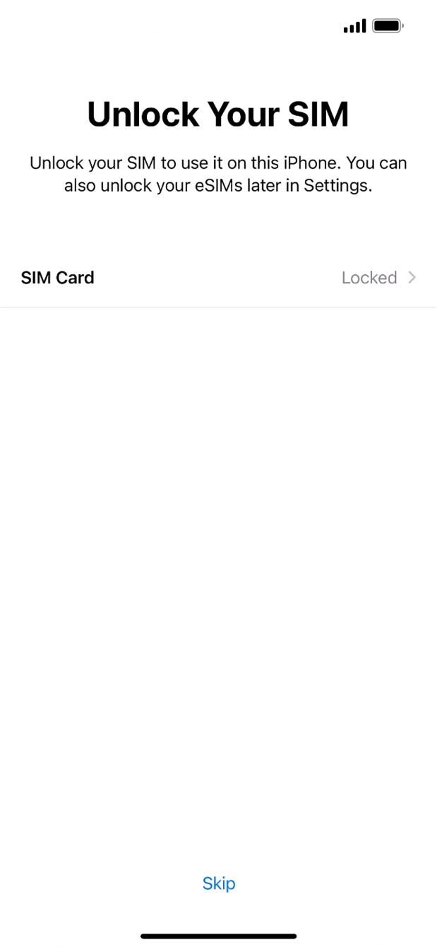 Press SIM Card.