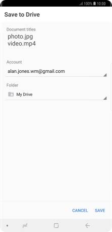 Press the field below 'Folder' and go to the required folder.