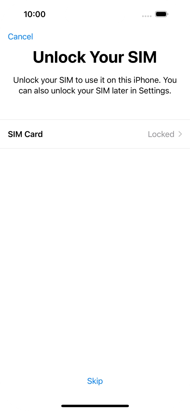 Press SIM Card.