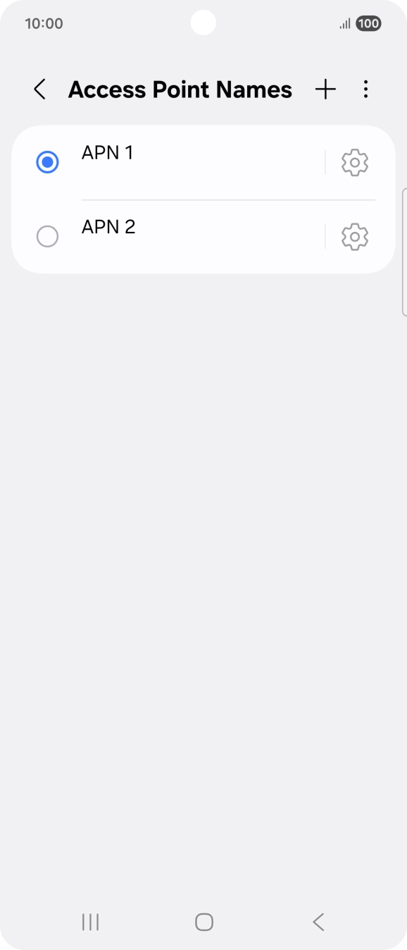 Press the field next to the data connection to activate it.