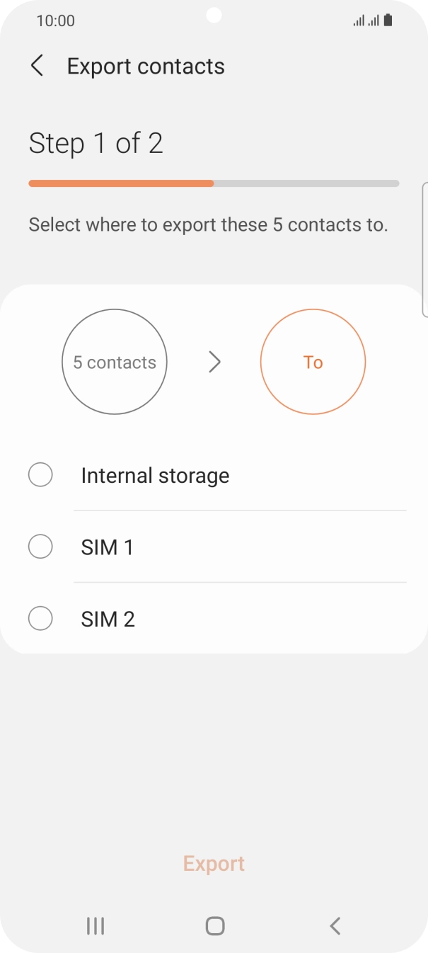 Press the required SIM.