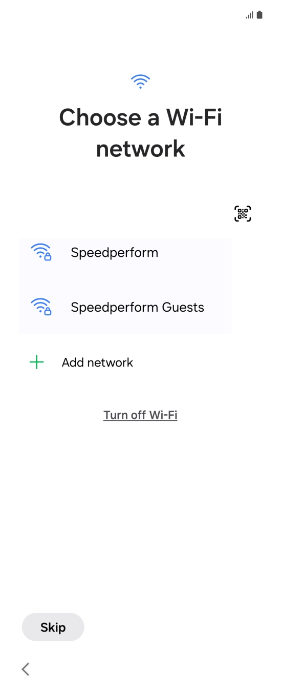 Press the required WiFi network.