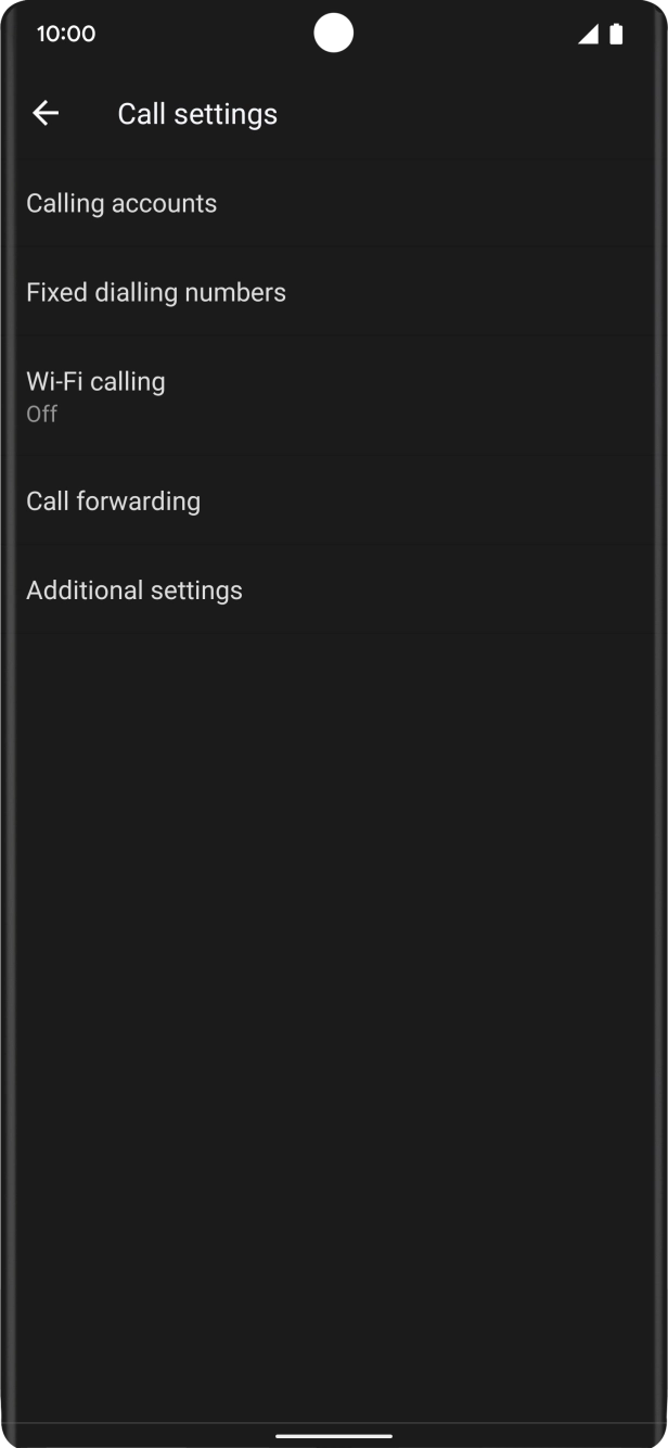 Press Call forwarding. Press Call forwarding.