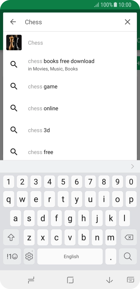 Key in the name or subject of the required app and press the search icon.