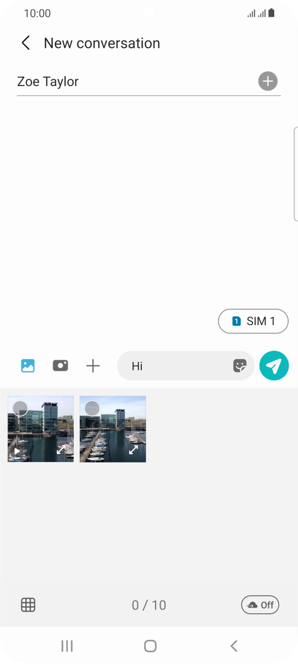 Press the gallery icon and go to the required folder.