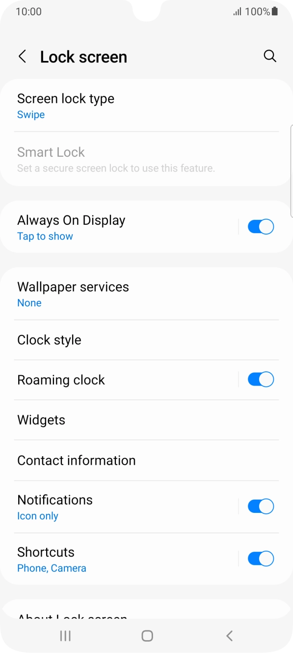 Press Screen lock type. Press Screen lock type.
