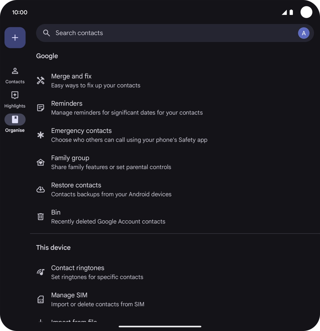 Press Manage SIM. Press Manage SIM.