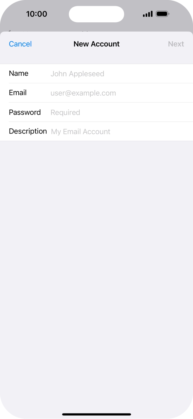 Press Name and key in the required sender name. Press Name and key in the required sender name.