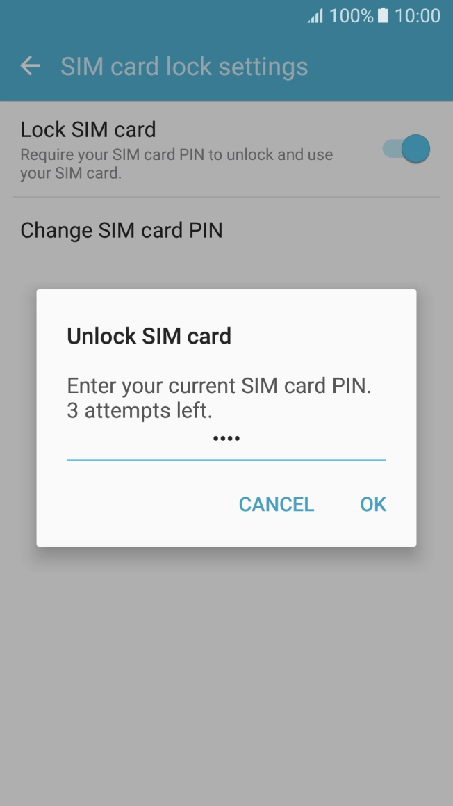 Press OK to turn the function on or off.