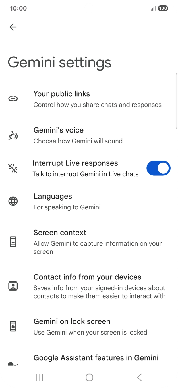 Follow the instructions on the screen to select the required settings.