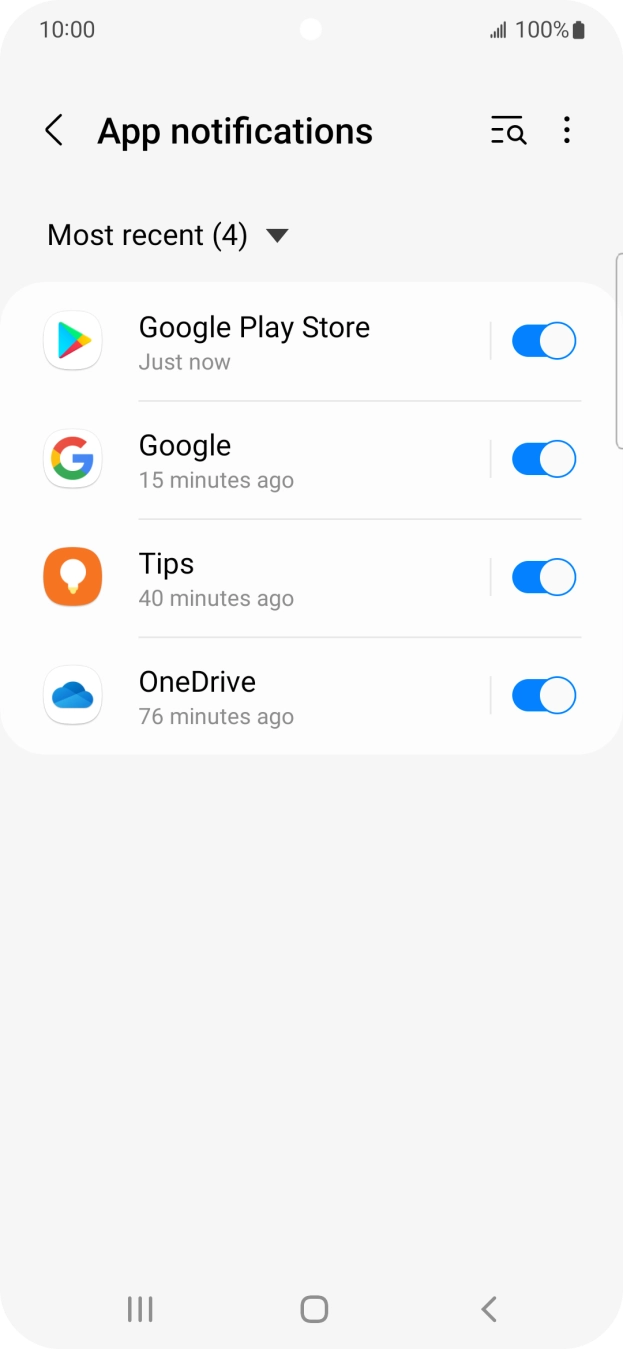 Press the drop down list. Press the drop down list.