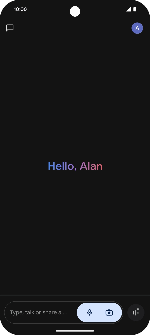 Press the profile icon. Press the profile icon.