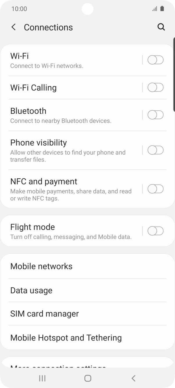Press Mobile networks.