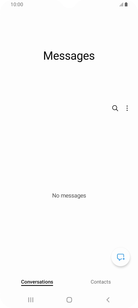 Press the menu icon.