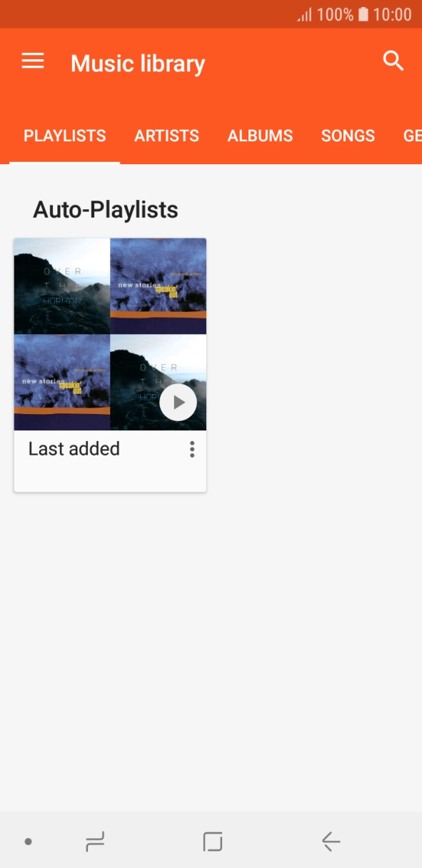 Press the required category and go to the required audio file.