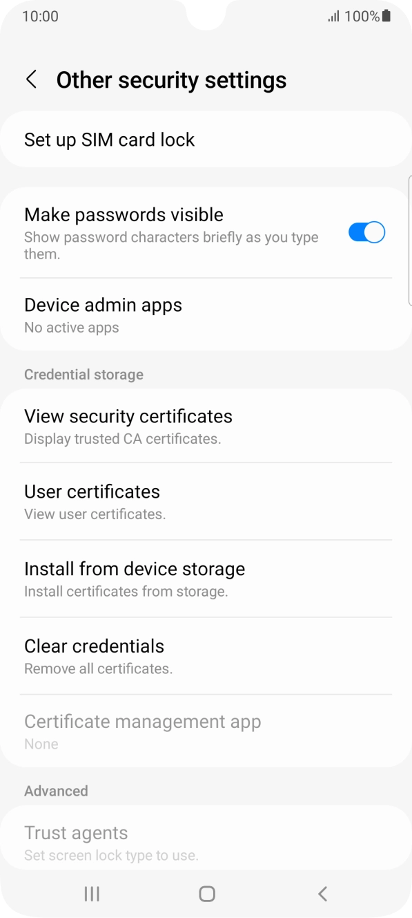 Press Set up SIM card lock.