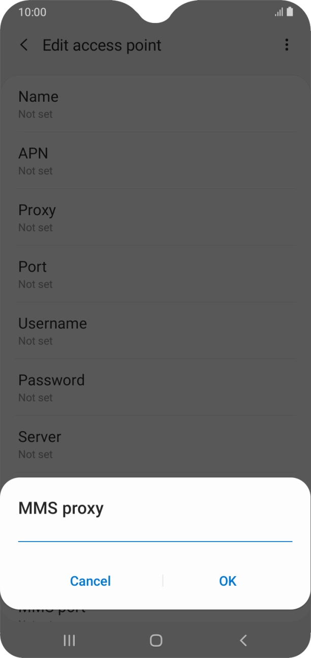 Key in 82.132.254.1 and press OK. Key in 82.132.254.1 and press OK.