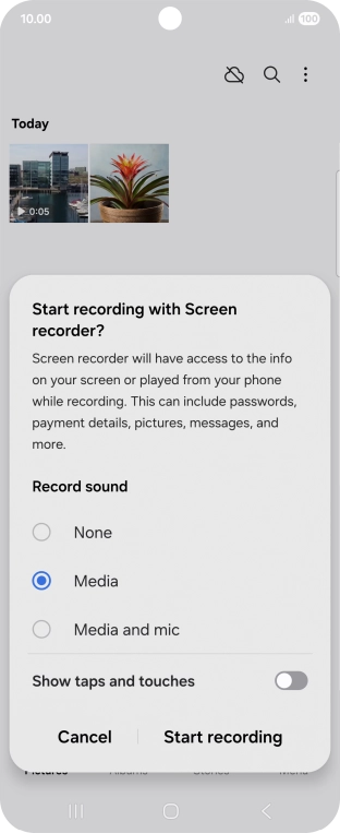 Follow the instructions on the screen to select the required settings.