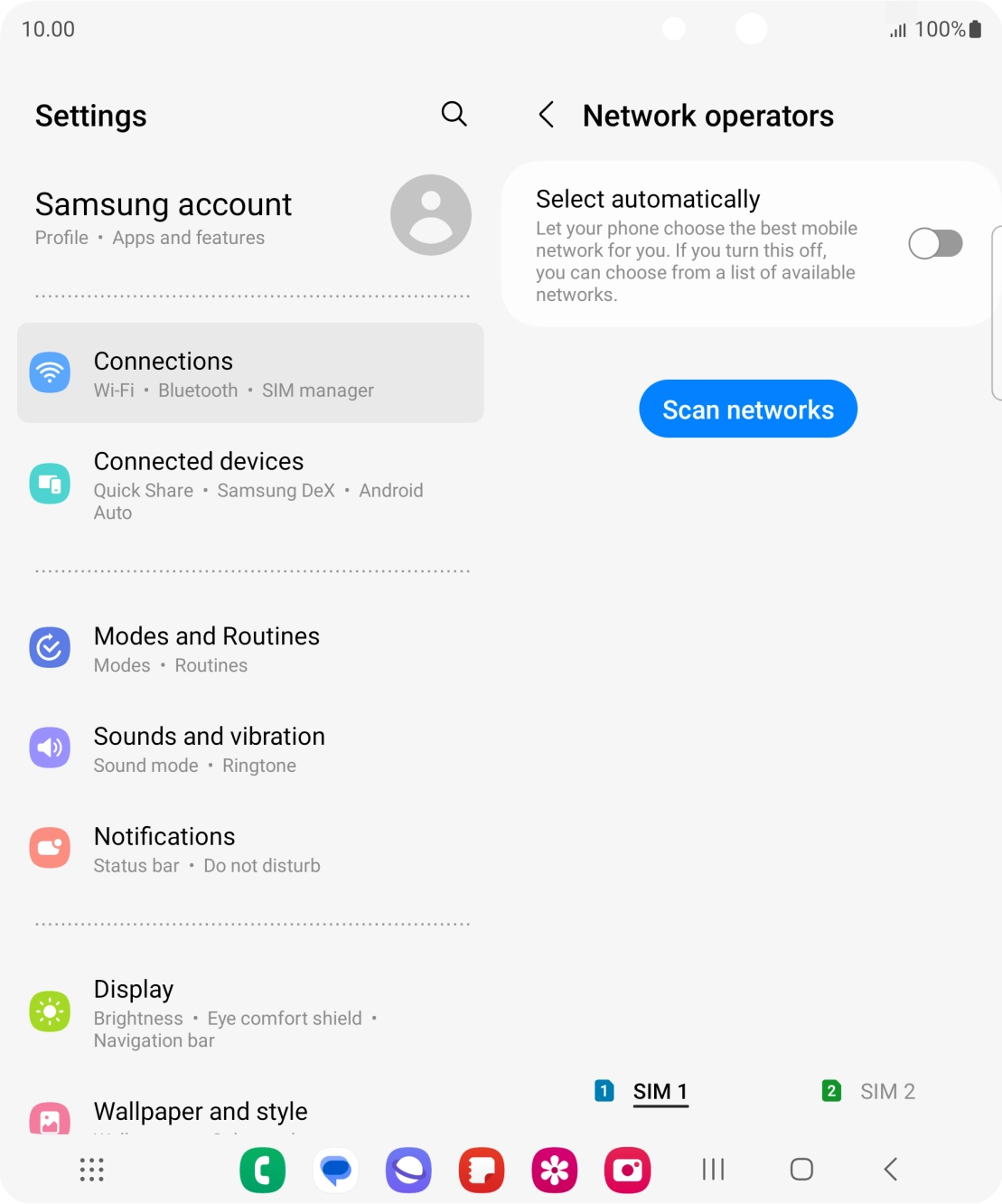 Press the indicator next to 'Select automatically' to turn on the function. Press the indicator next to 'Select automatically' to turn on the function.