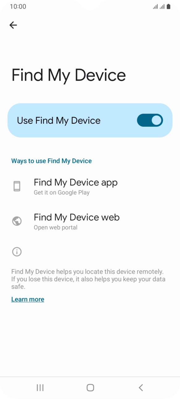 Press the Home key to return to the home screen.