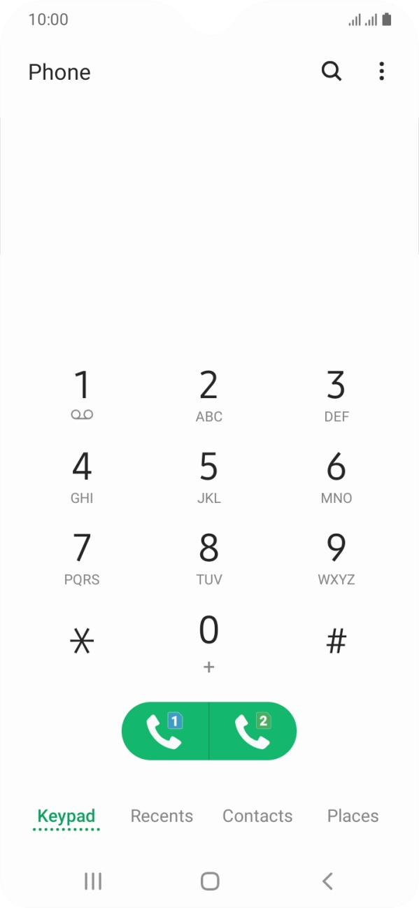 Press the menu icon.