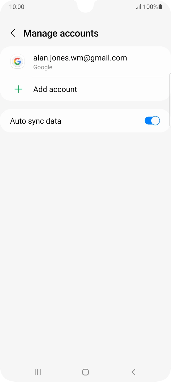 Press Add account. Press Add account.
