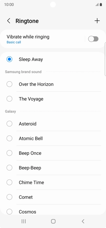 Press the Home key to return to the home screen.