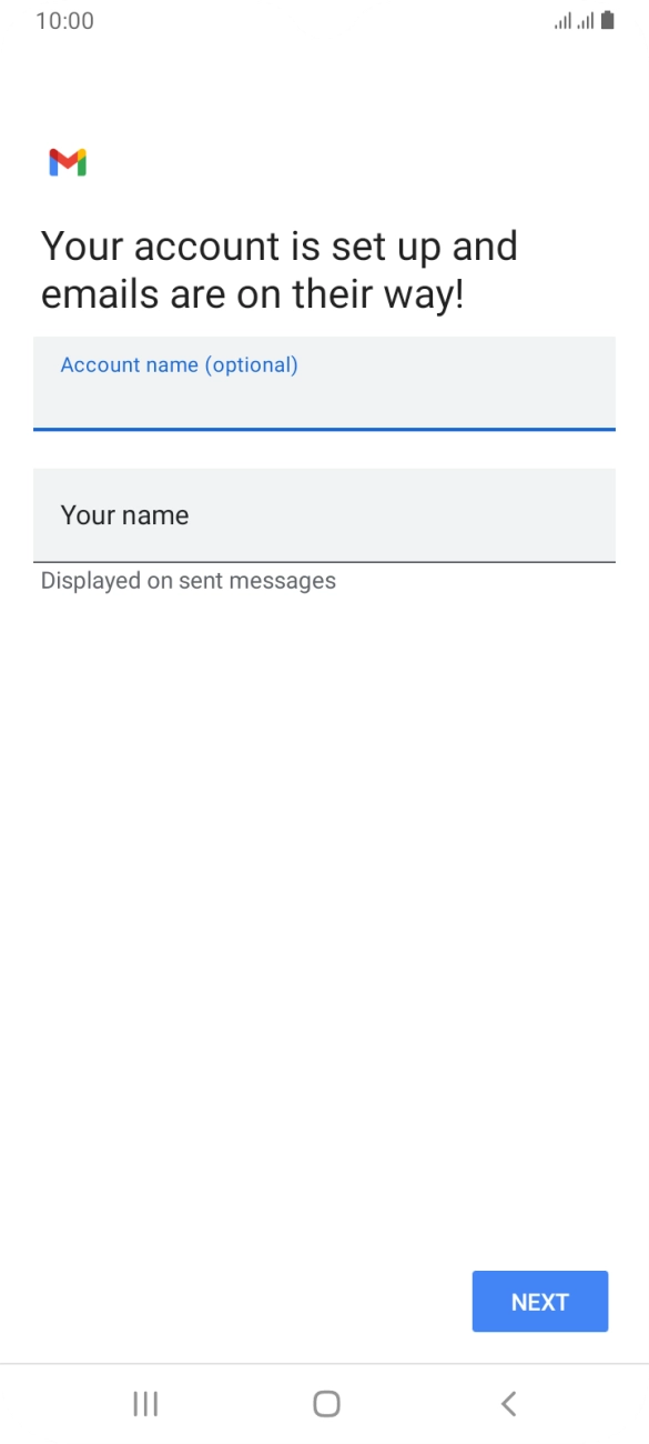 Press Your name and key in the required sender name. Press Your name and key in the required sender name.