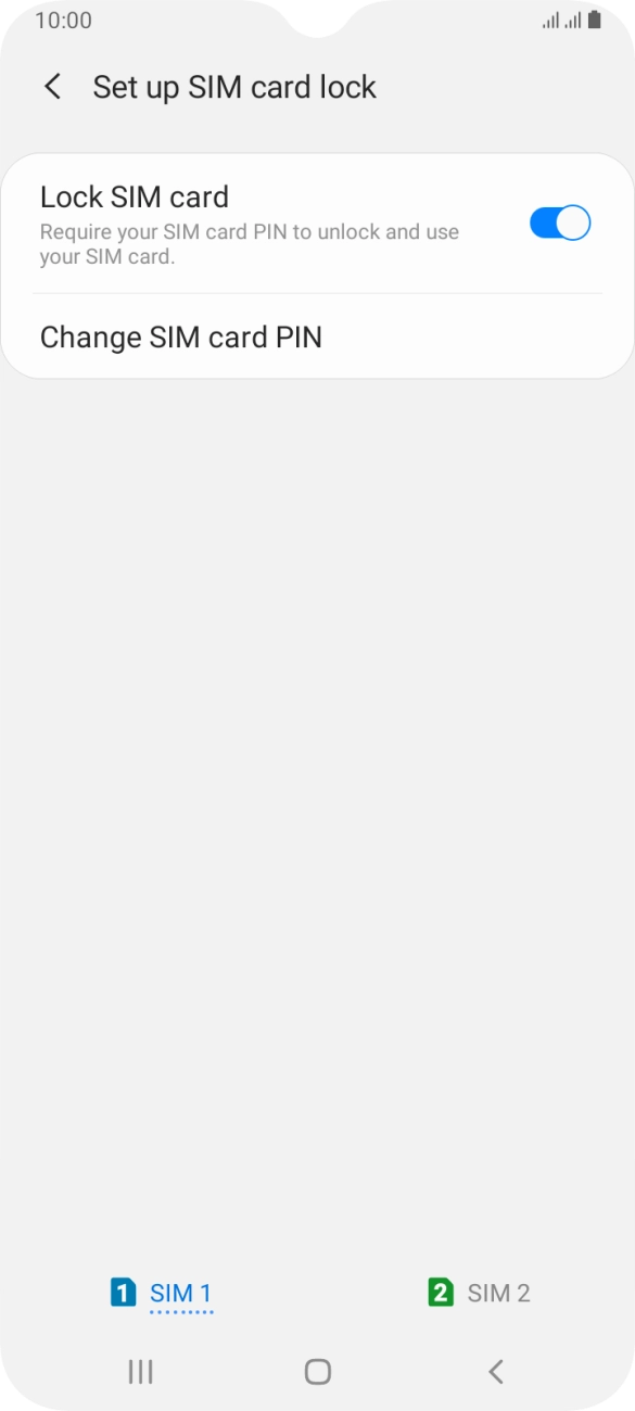 Press the required SIM.