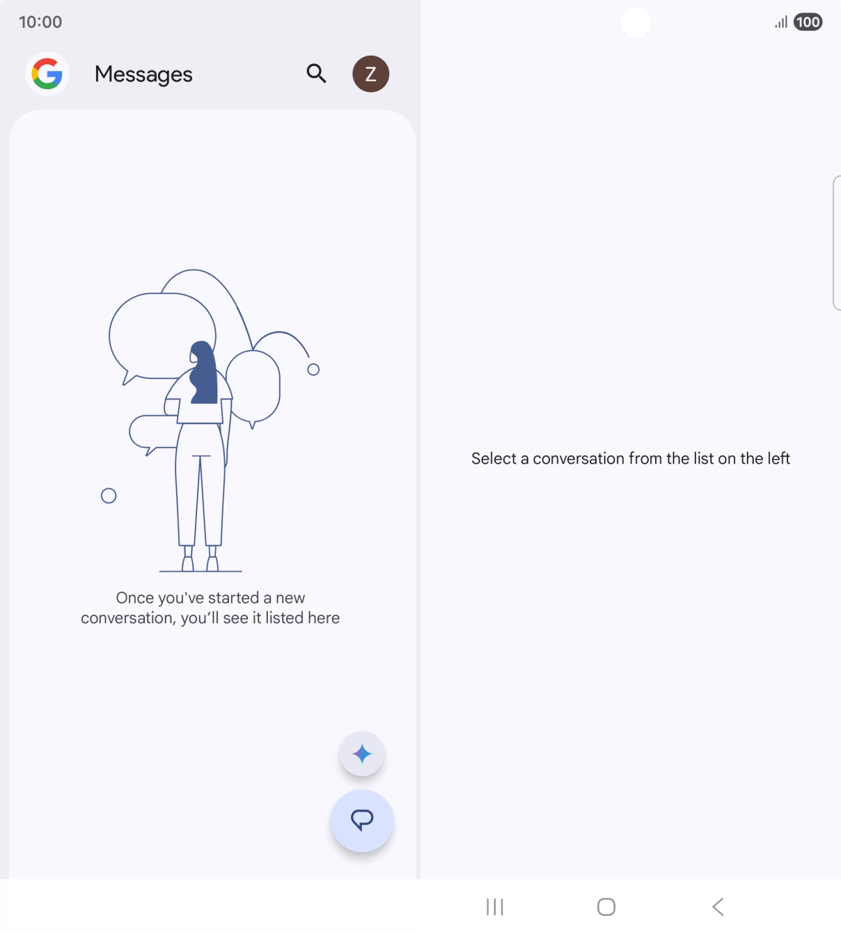 Press the profile icon.