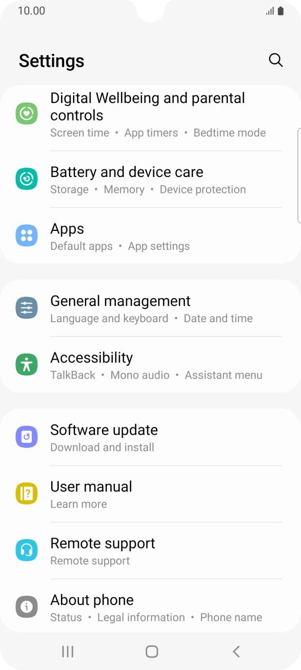 Press Software update. Press Software update.