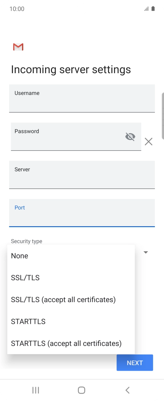 Press None to turn off the function.