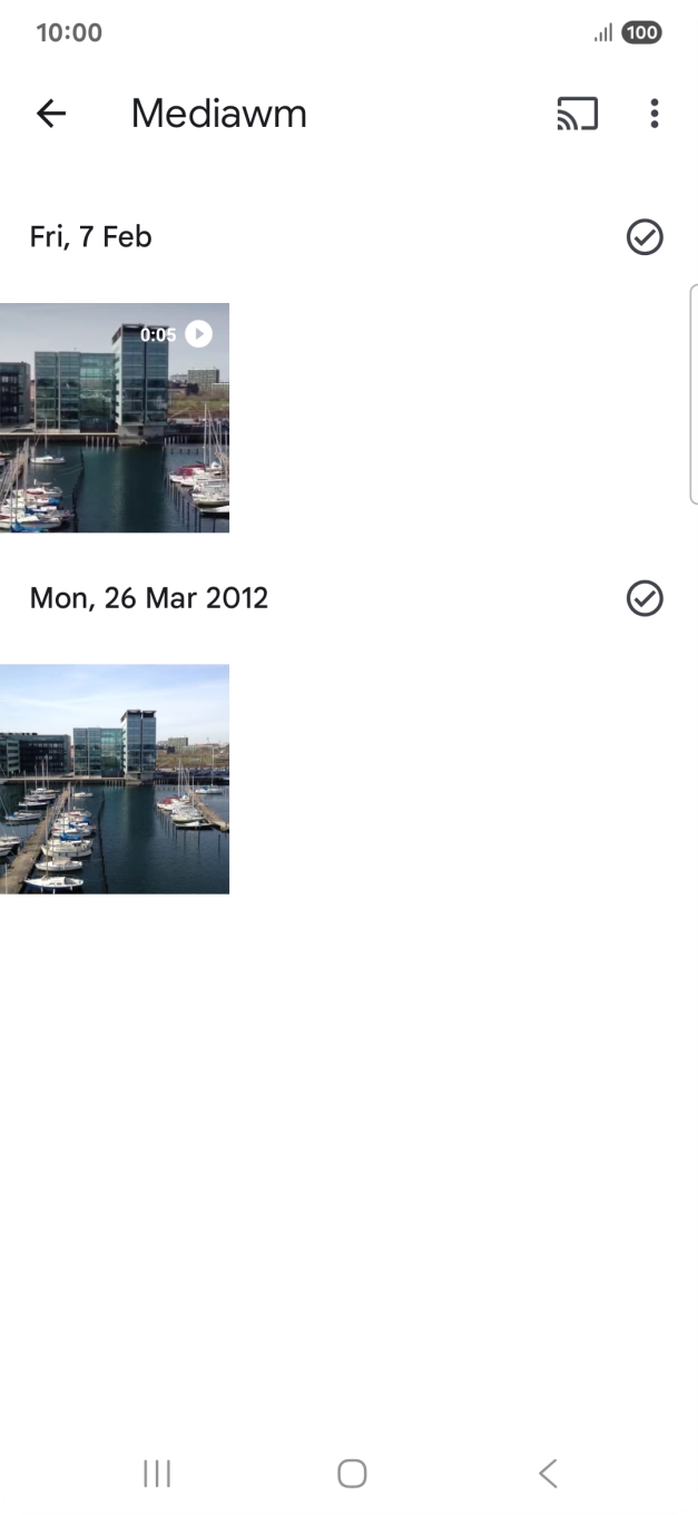 Go to the media content you want to cast from your phone.
