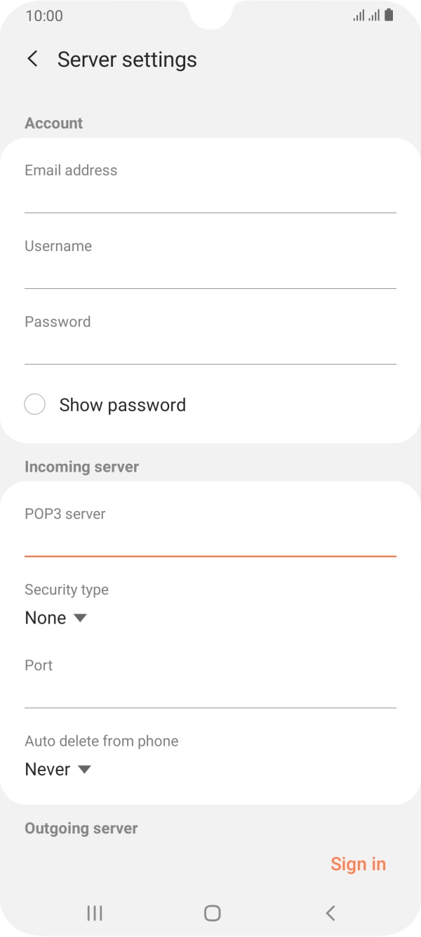 Press the drop down list below 'Security type'. Press the drop down list below 'Security type'.