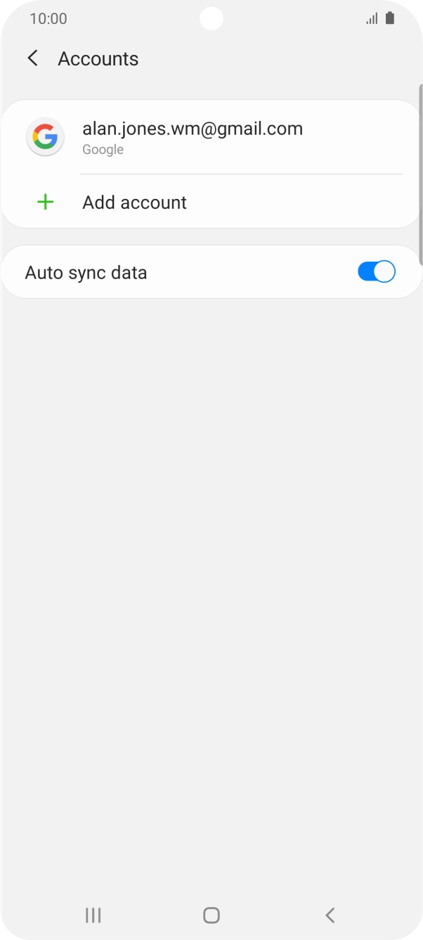 Press Add account. Press Add account.