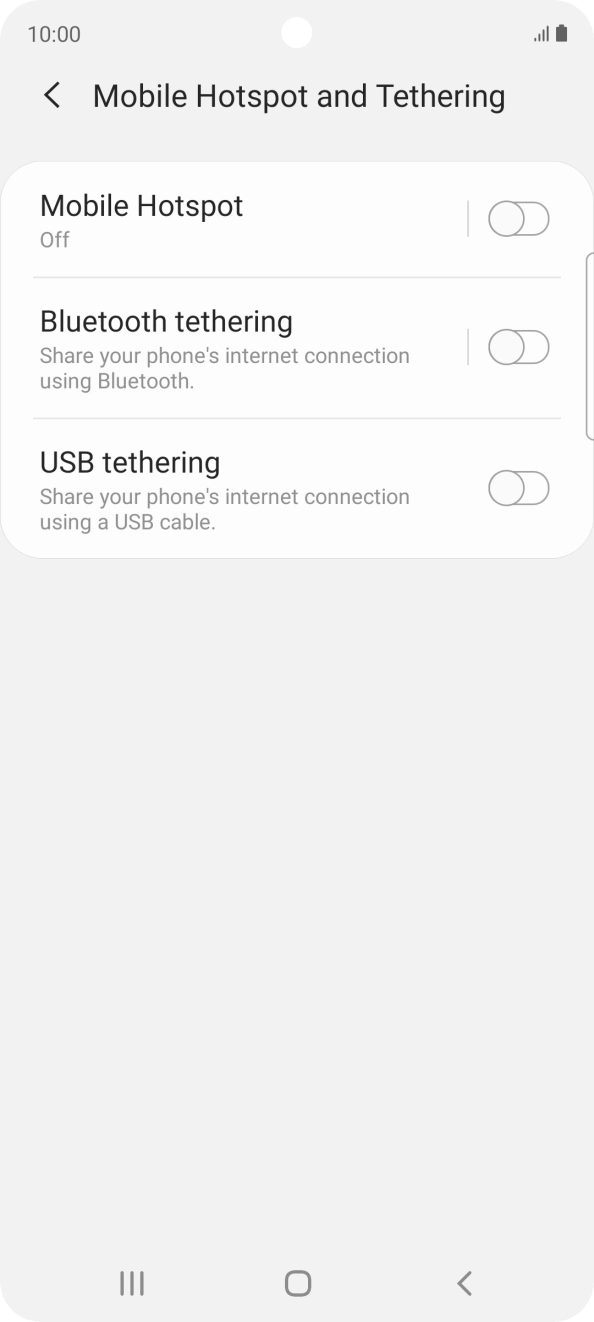 Press Mobile Hotspot. Press Mobile Hotspot.