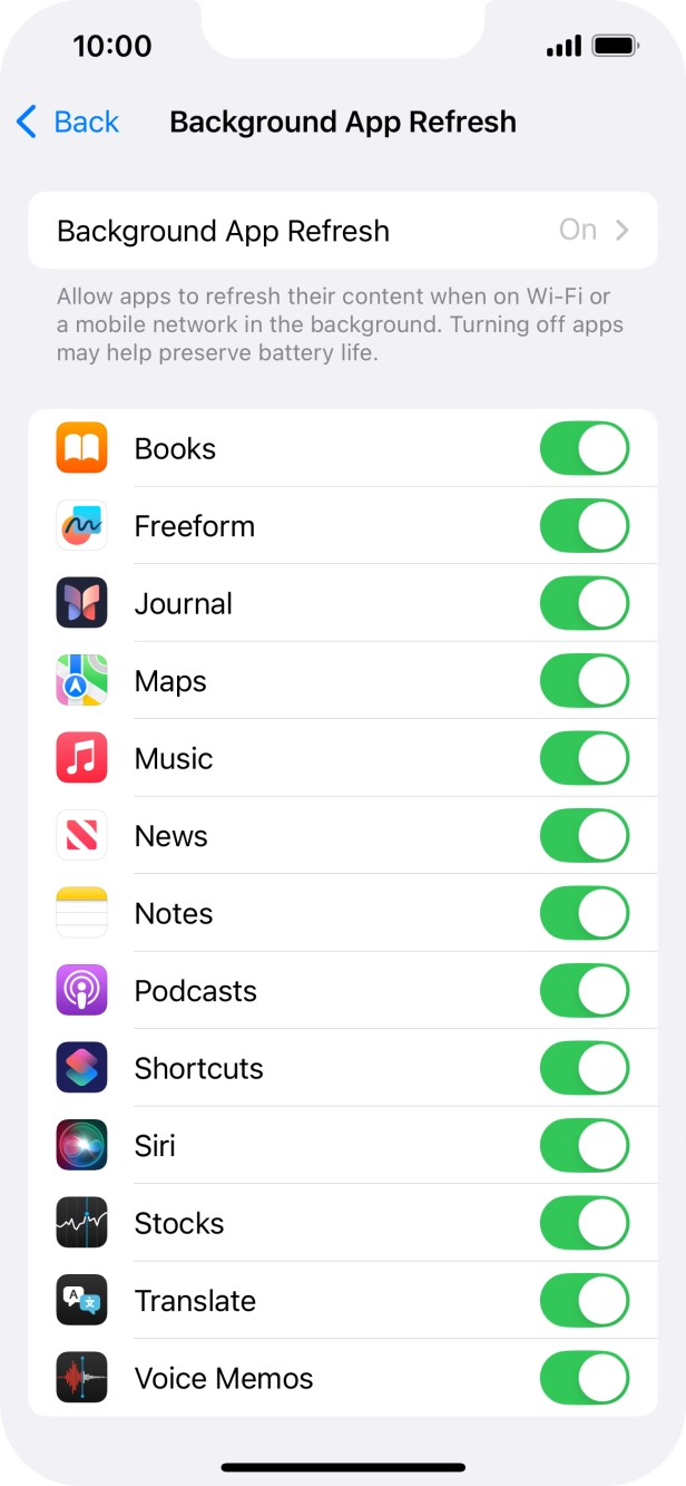 Press Background App Refresh. Press Background App Refresh.