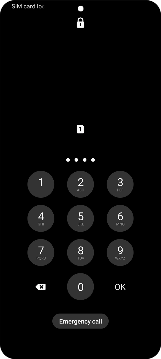Key in your SIM PIN and press OK. The default SIM PIN is 0000.
