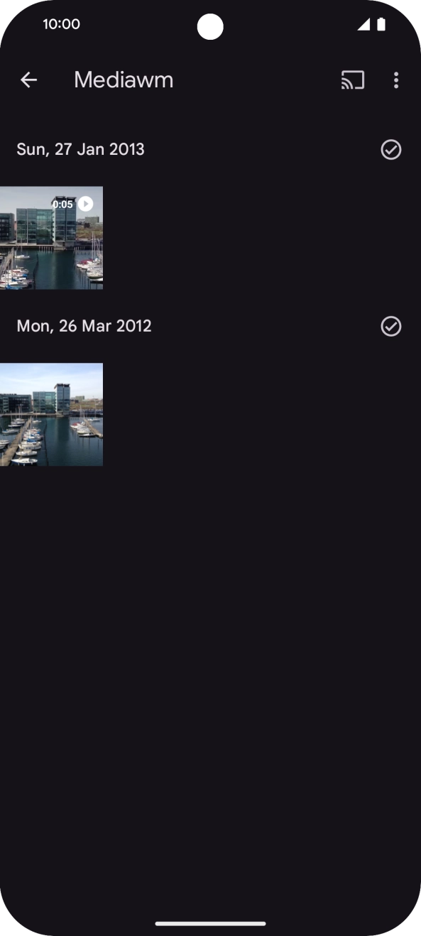 Press and hold any picture or video.