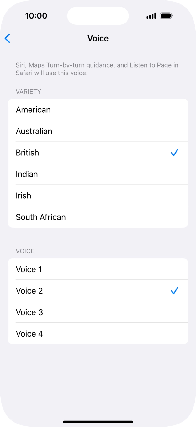 Press the required accent.