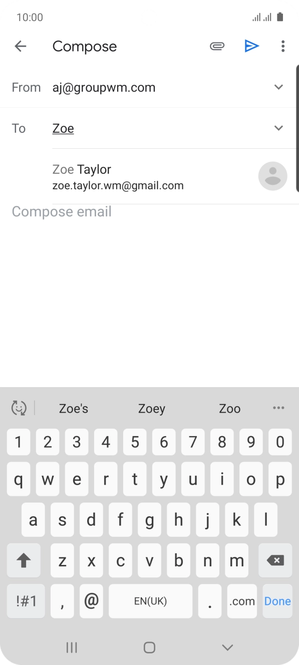 Press the required contact.