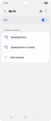 Press the required WiFi network.