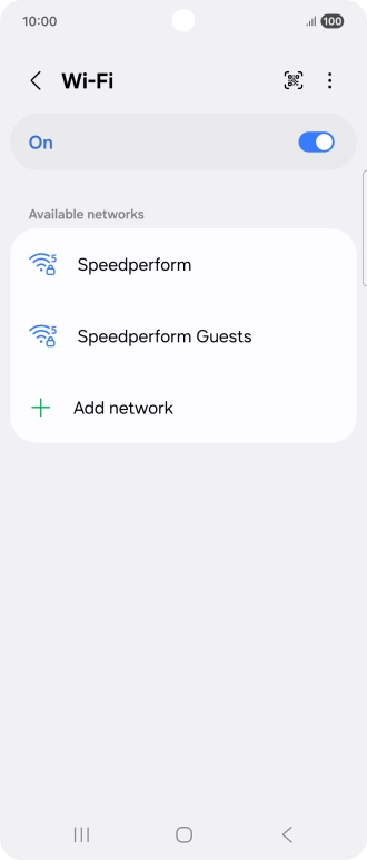 Press the required WiFi network.