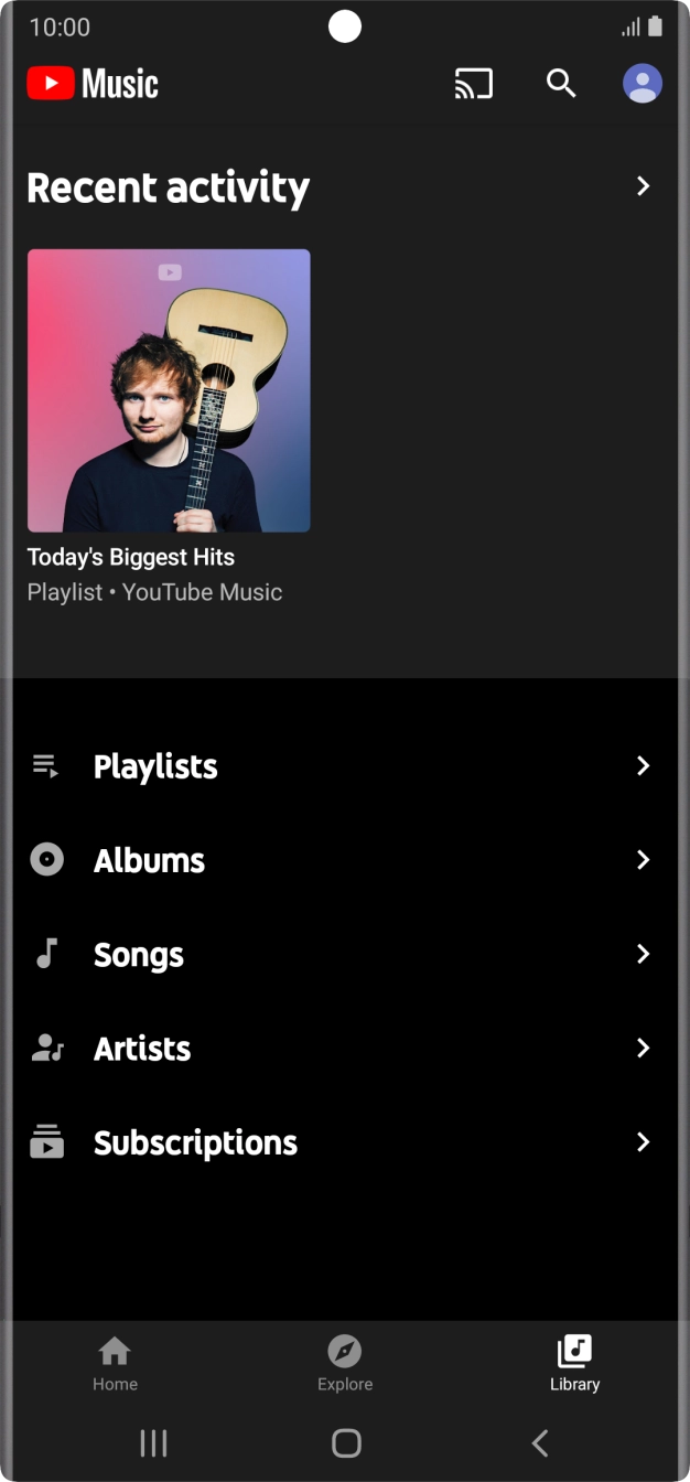 Press the required category and go to the required audio file.