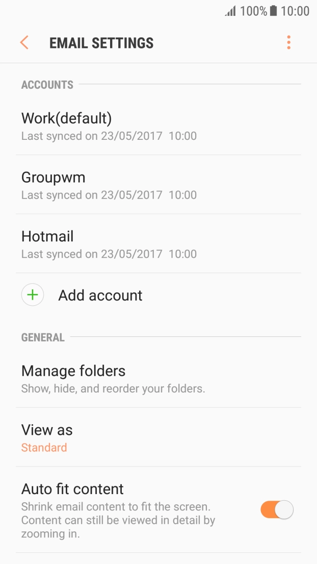 Press the required account. Press the required account.